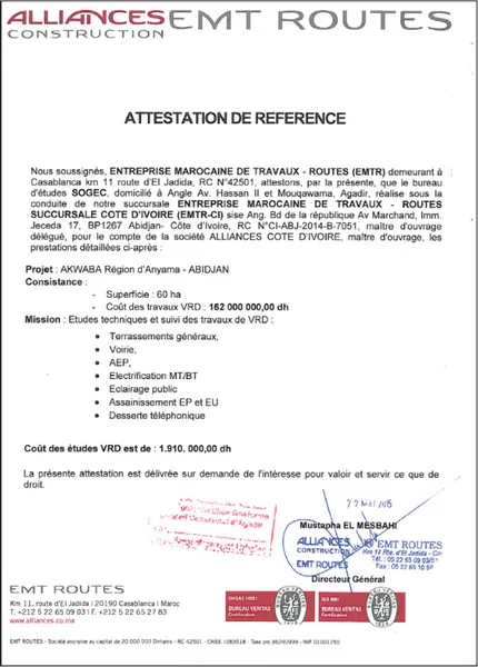 Alliances EMT Routes — Akwaba Abidjan