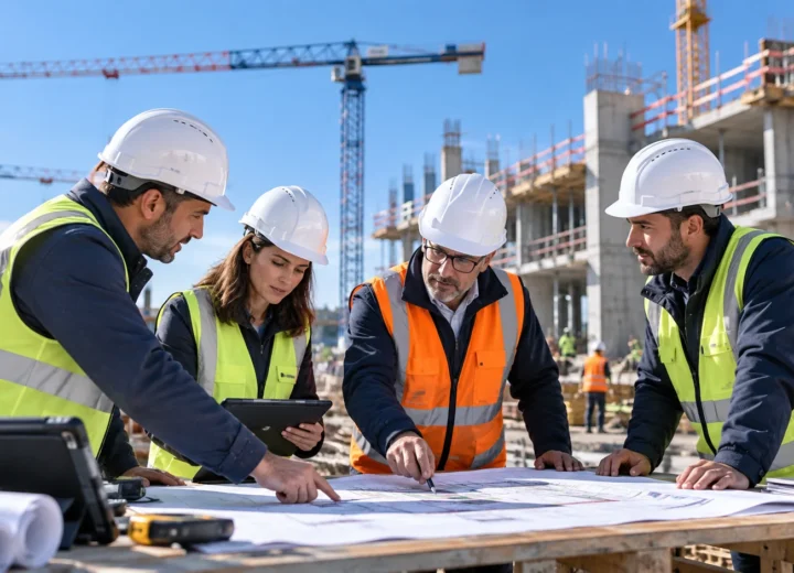 Illustration d’une réunion de coordination de chantier