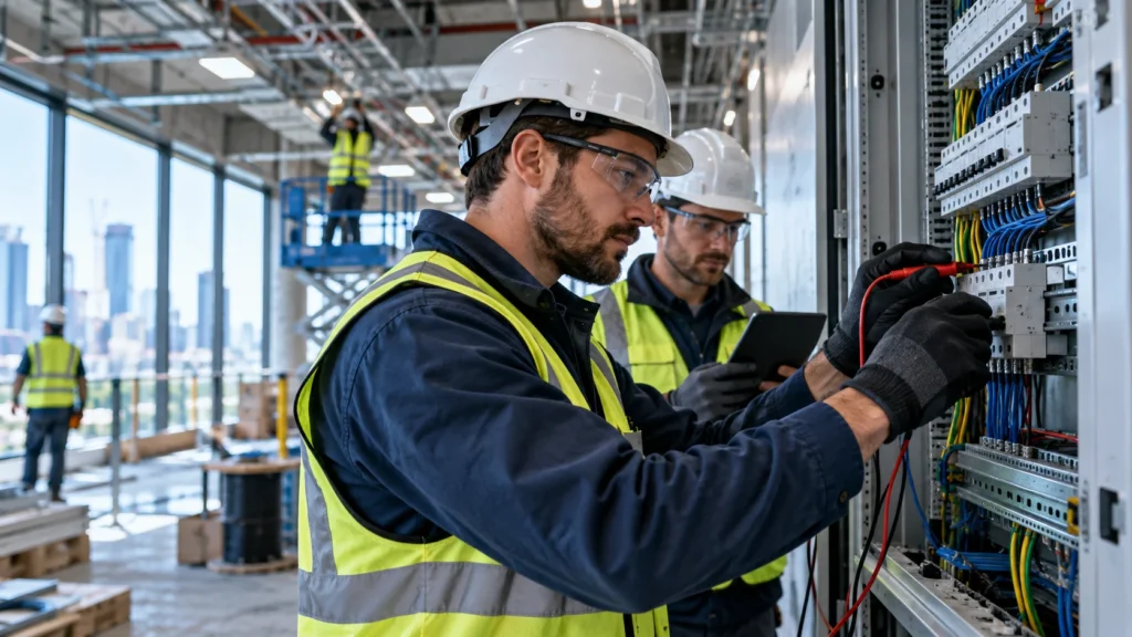 Illustration d’un contrôle de tableau électrique