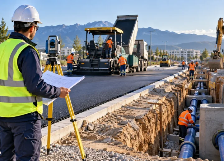 Illustration d’un contrôle de travaux de voirie et réseaux